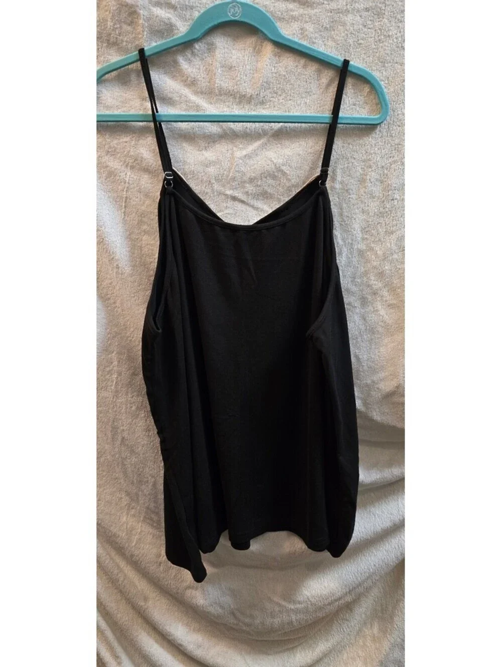 2 New Womens Tank Top Sz 22-24 Cream Dressy And Black with Sparkly